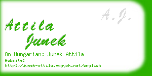 attila junek business card